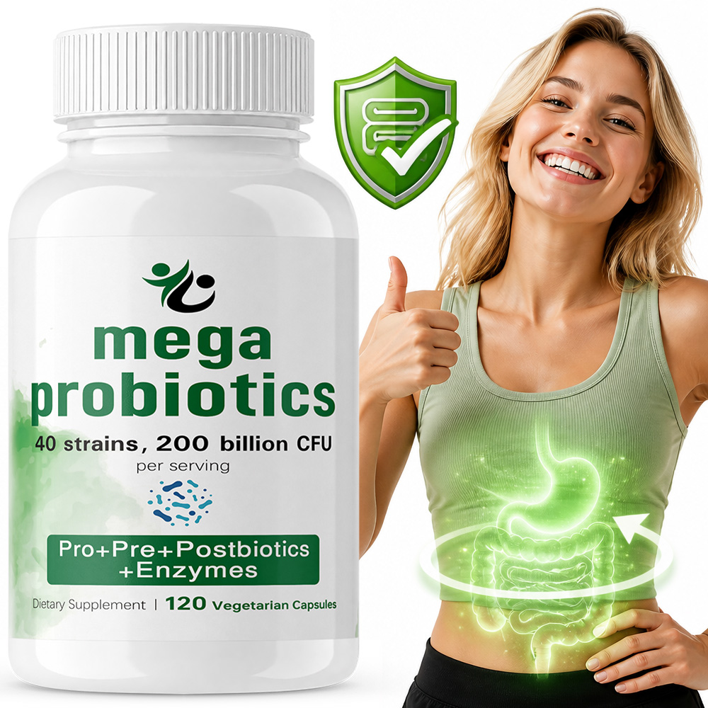 Digestive Enzyme Blend - Probiotics 200 Billion CFU, 120 Capsules