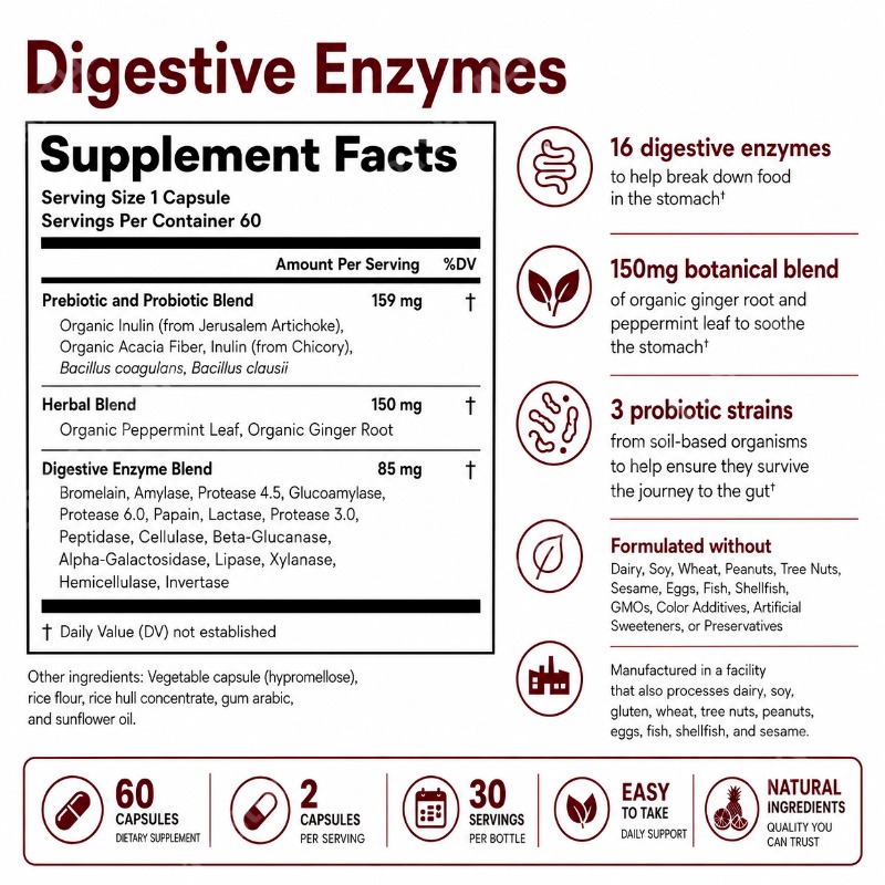 Digestive Enzymes with Prebiot - Digestive Enzyme Blend review and price