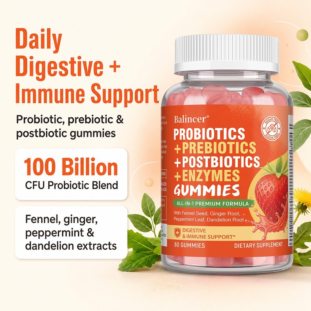 Probiotic Gummies, Prebiotics  - Digestive Enzyme Blend review and price