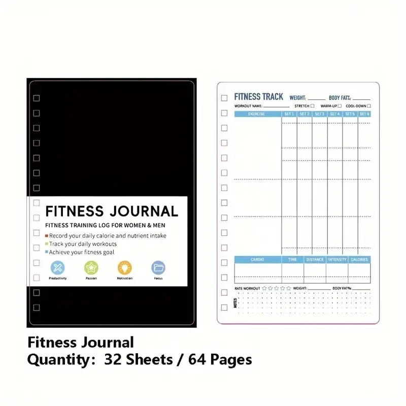 Spiral Notebook Daily Exercise - Fitness Nutrition Journal review and price