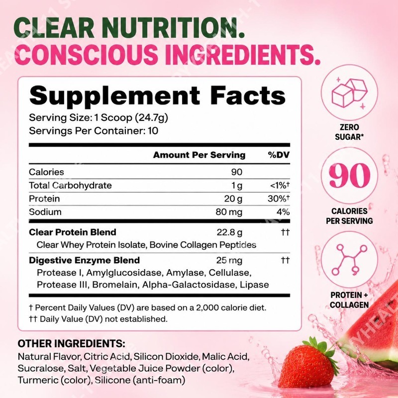 Clear Protein Powder with 20g  - Digestive Enzyme Blend review and price