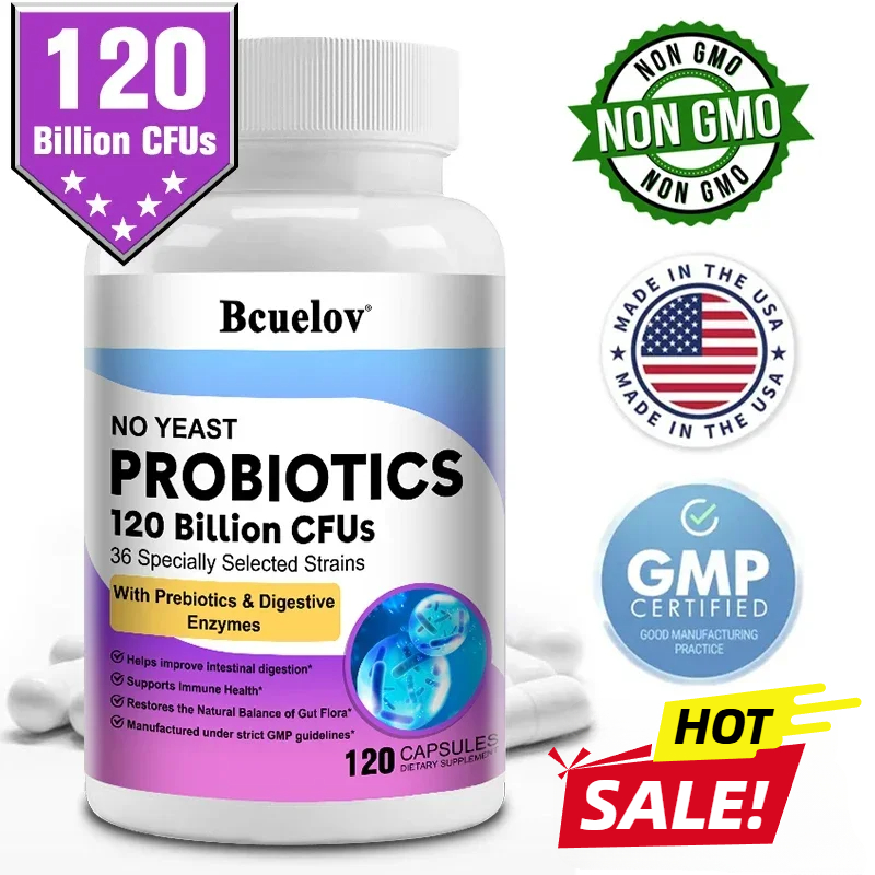 Probiotics 120 Billion CFU 36  - Digestive Enzyme Blend review and price