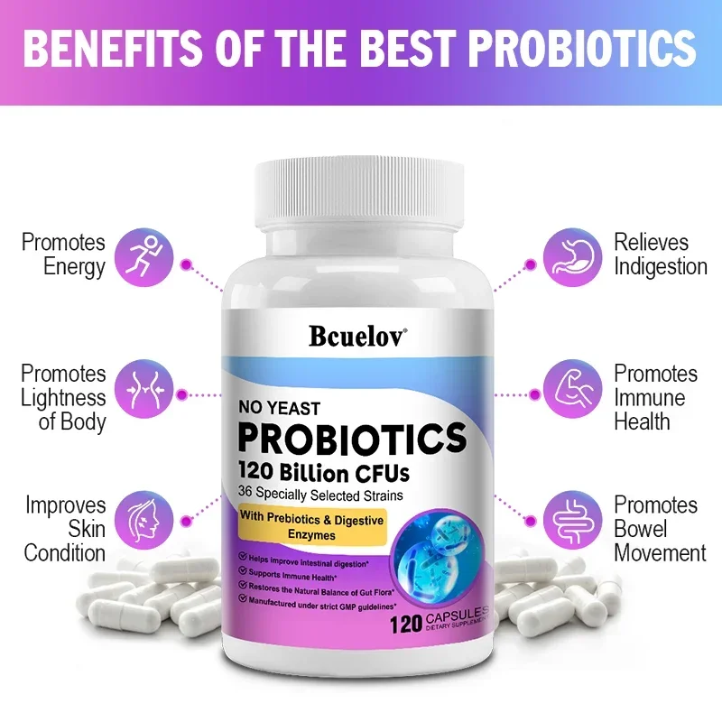 Probiotics 120 Billion CFU 36  - Digestive Enzyme Blend review and price